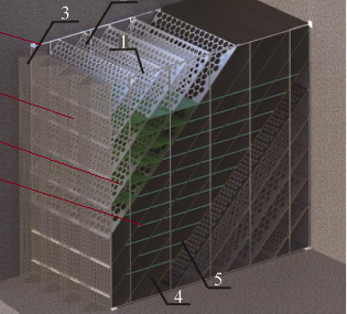 新型防波消波器室内缩尺模型